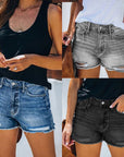 Summer ripped denim shorts-D135 | Inspanda