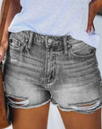 Summer ripped denim shorts-D135 | Inspanda