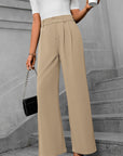 Solid color straight leg pants-D117 | Inspanda