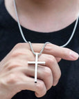 Cross silver chain-D696 | Inspanda