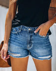 Summer ripped denim shorts-D135 | Inspanda