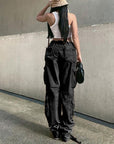 High-waisted overalls-D168 | Inspanda