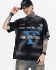 Distressed racing T-shirt-D524 | Inspanda