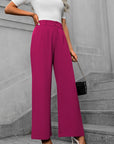 Solid color straight leg pants-D117 | Inspanda