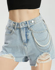 Ripped denim shorts-D847 | Inspanda