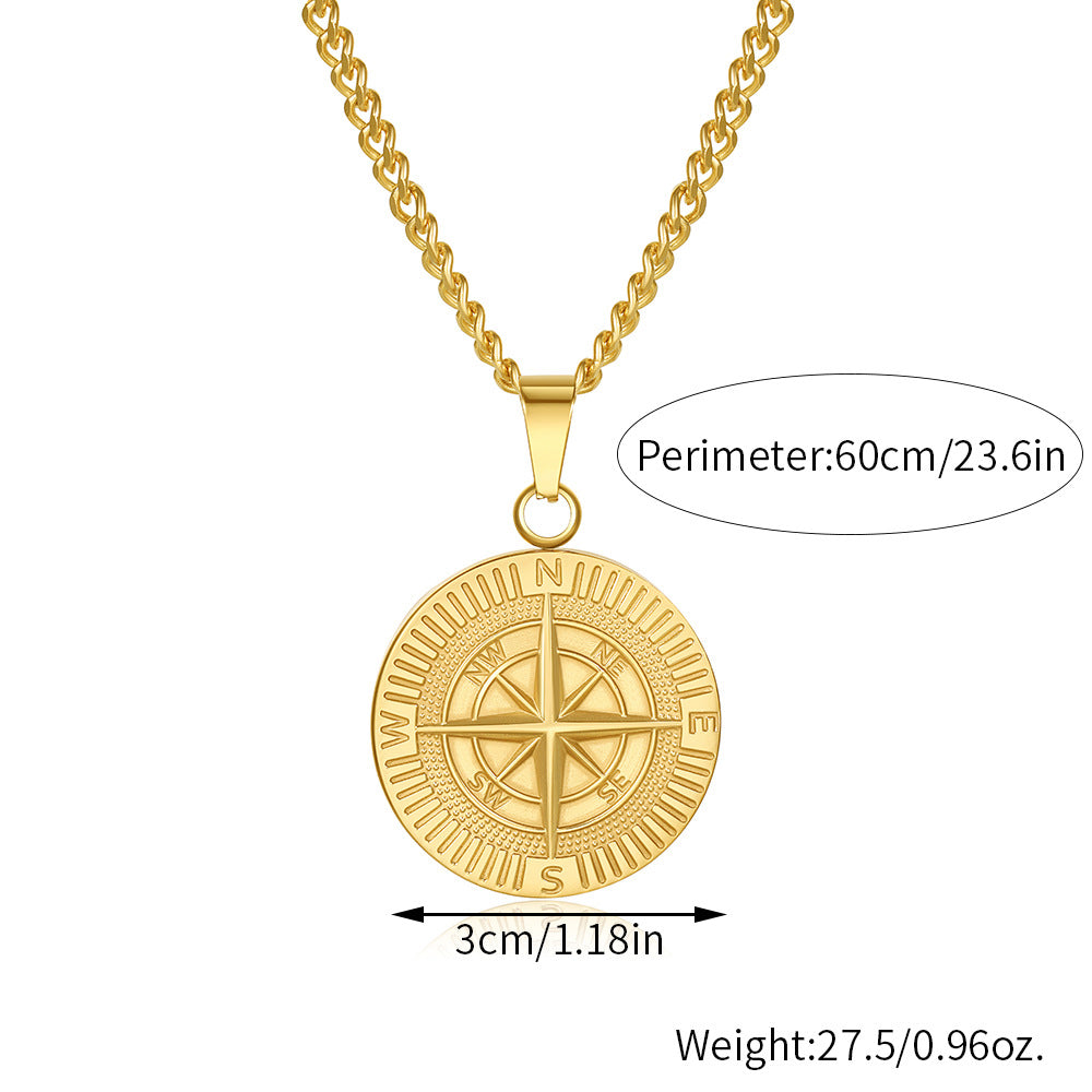 Compass round pendant-D695 | Inspanda