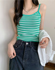 Striped camisole knitted vest-D755 | Inspanda