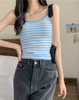 Striped camisole knitted vest-D755 | Inspanda