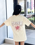 Black spider web print TEE-D385 | Inspanda