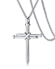 Silver cross chain-D694 | Inspanda