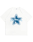 Five-pointed star print tee-D490 | Inspanda