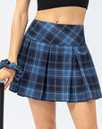 Plaid sports pleated skirt-D536 | Inspanda